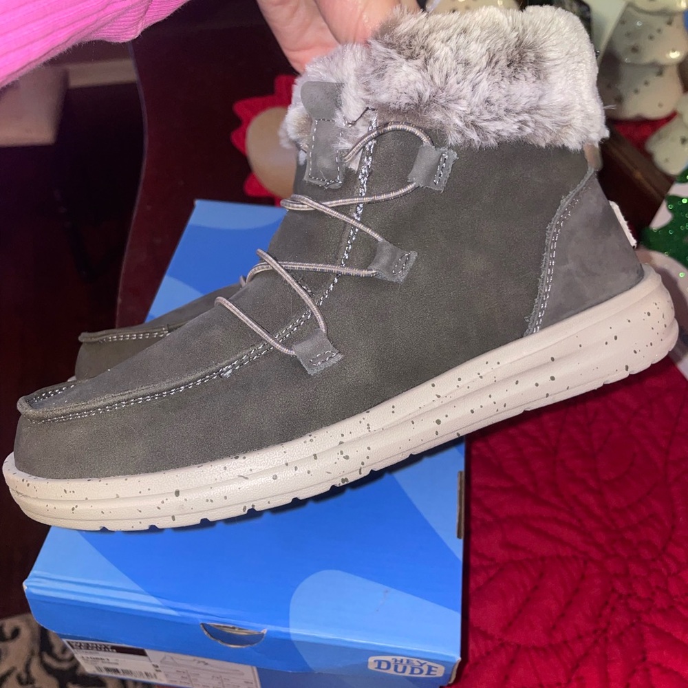 Hey dude eloise boots slip on fur Bruno